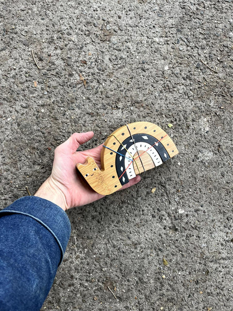 Wooden Rainbow Snail Toy
