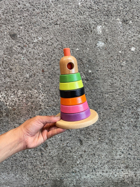 Wooden Ring Stacker Toy