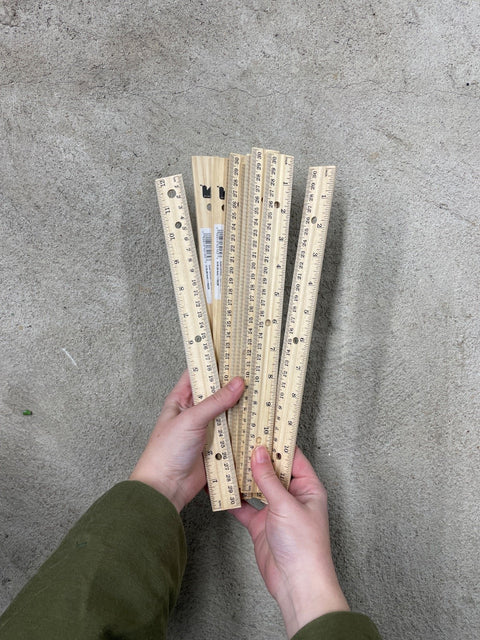 Wooden Rulers Measurement Tool