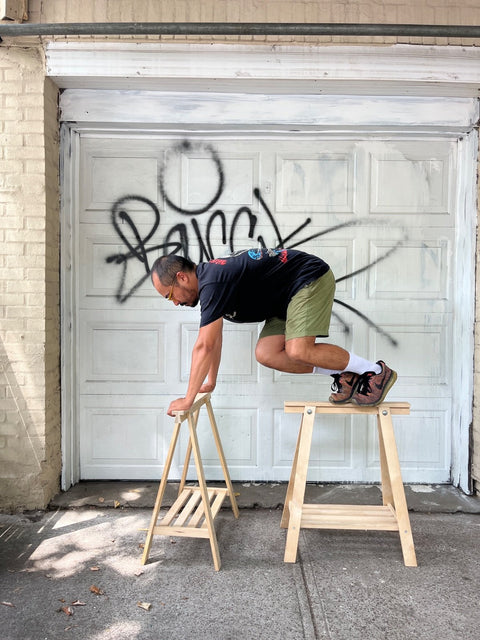 Wooden Sawhorse Set