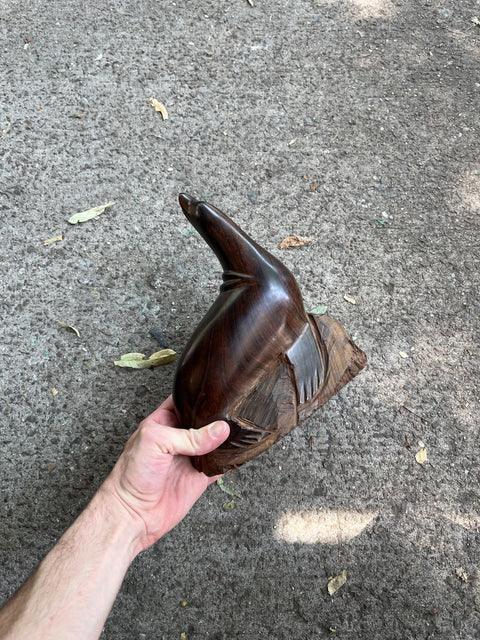Wooden Seal Sculpture