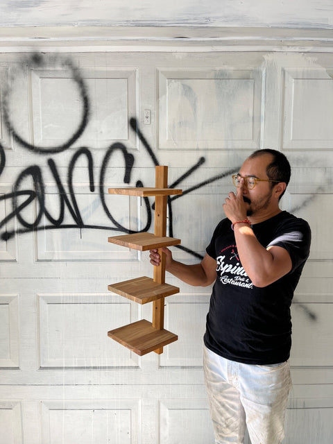 Wooden Shelves, 31" Tall