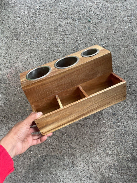 Wooden Silverware Organizer