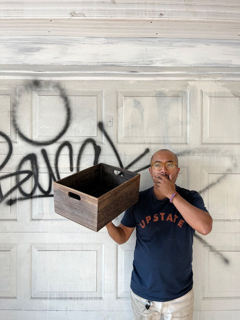 Wooden Storage Box, 11x15x7"