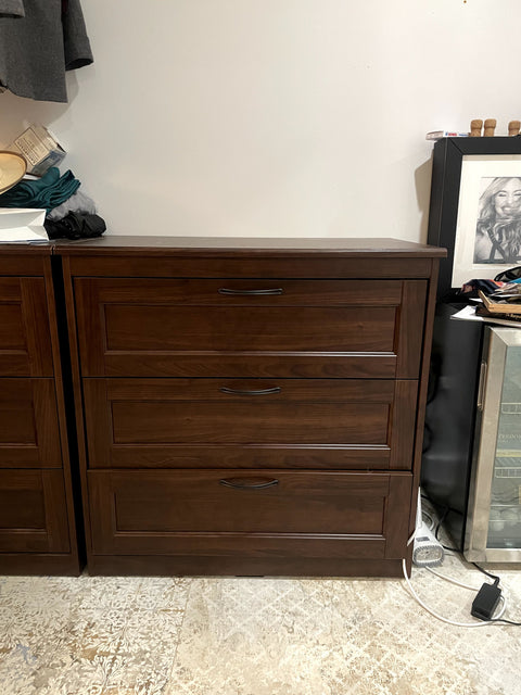 Wooden Three-Drawer Dresser, 32x32x16”