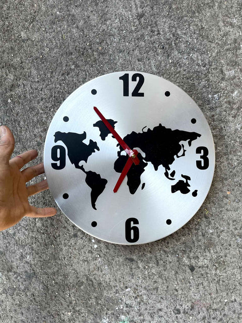 World Map Wall Clock