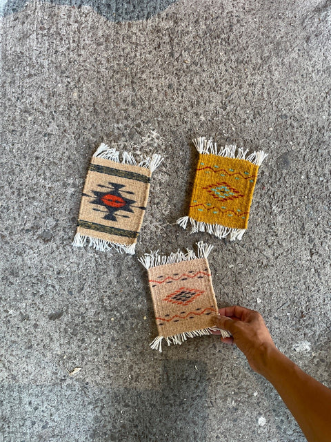 Woven Aztec Drink Coasters