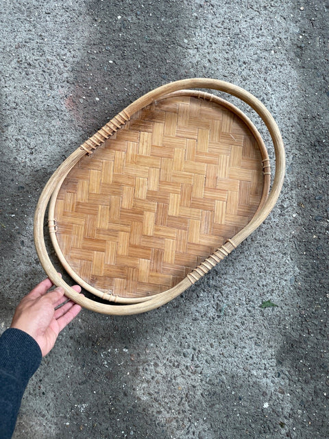 Woven Rattan Serving Tray