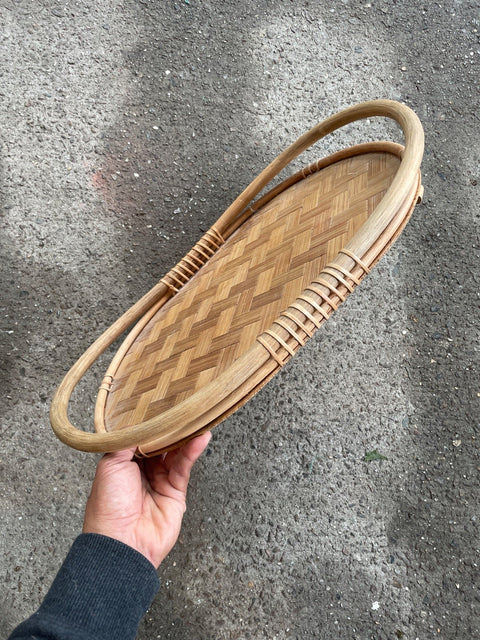 Woven Rattan Serving Tray