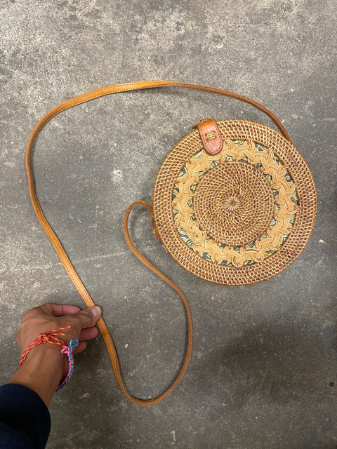 Woven Round Rattan Bag