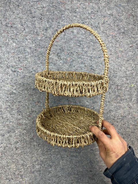 Woven Two Tier Basket