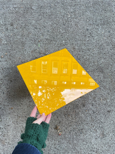 Yellow Acrylic, 12”x12”