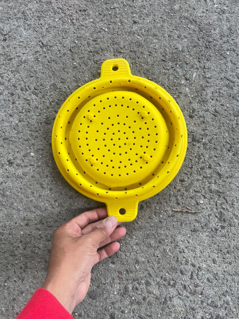 Yellow Foldable Kitchen Colander