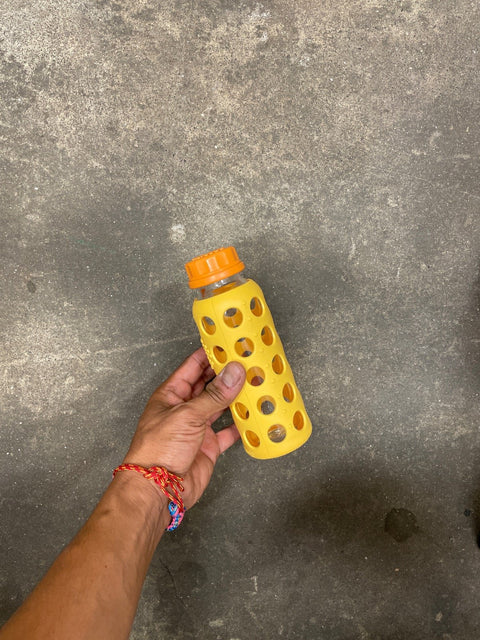 Yellow Glass Water Bottle