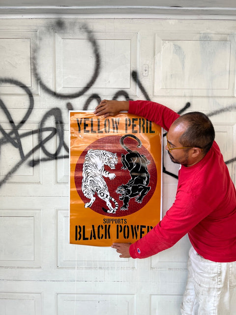 Yellow Peril Supports Black Power Poster