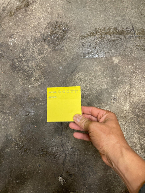 Yellow Review Sticky Notes