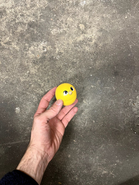 Yellow Smiley Wooden Ball