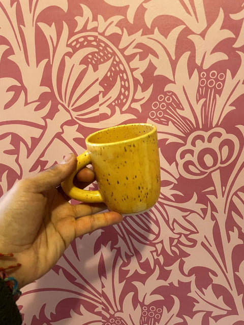 Yellow Speckled Coffee Mug