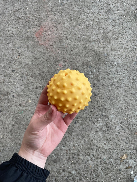 Yellow Spiky Puppy Ball