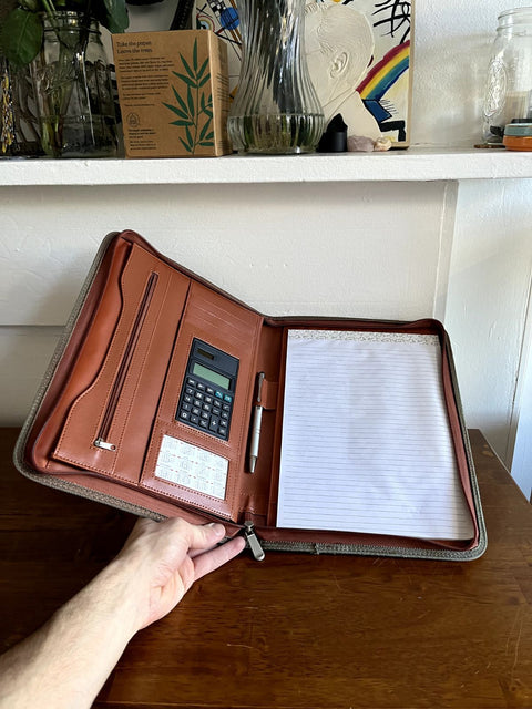 Zippered Portfolio With Notepad