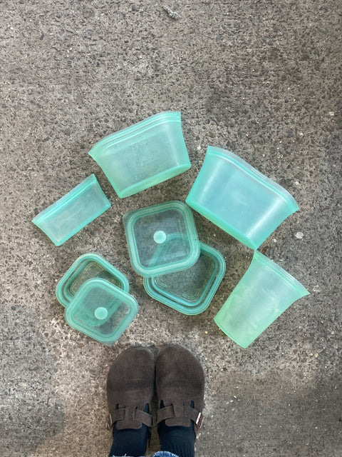 Ziptop Platinum Silicone Food Storage Set