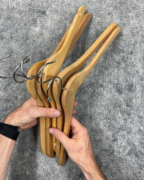 Set of 6 Wooden Clothes Hangers