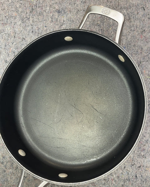 Calphalon Nonstick Sauté Pan with Lid, 10.5" Some Light Scratches