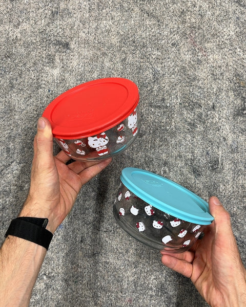 Pyrex Hello Kitty Glass Food Storage Containers, 6"