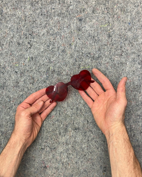 Red Heart Shaped Party Glasses