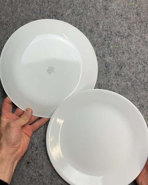 Two Corelle White Dinner Plates