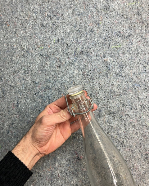 Clear Glass Bottle with Swing Top Stopper