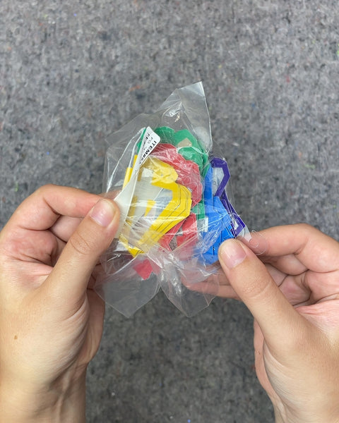 Bag of Colored Reflective 4s with Little Hooks On Top