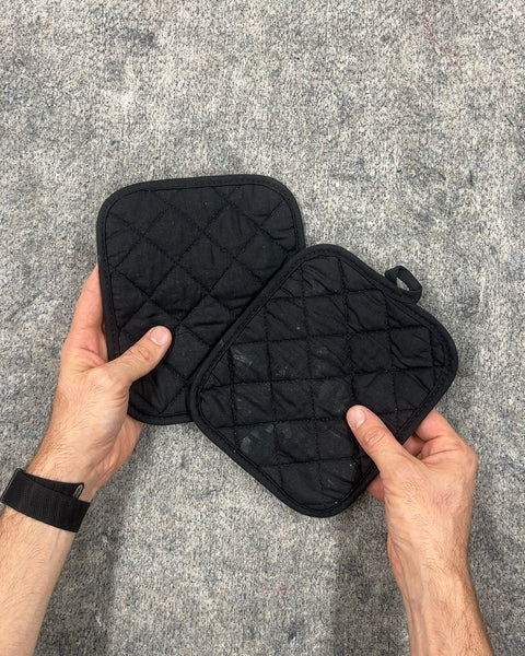 Black Quilted Pot Holders