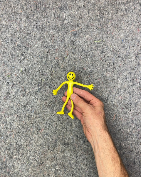 Yellow Bendable Smiley Face Figure