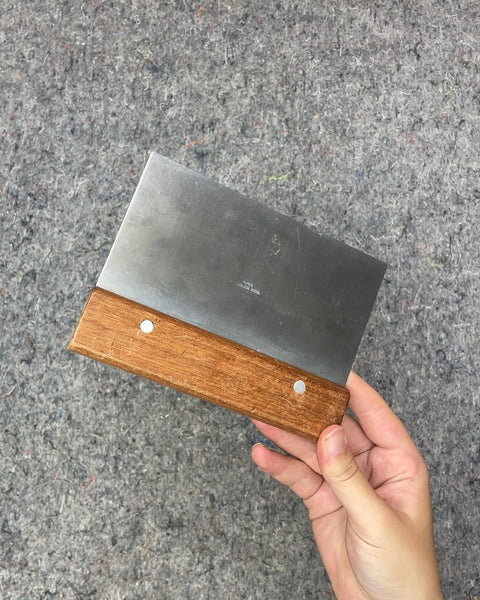 Stainless Steel Dough Scraper with Wood Handle