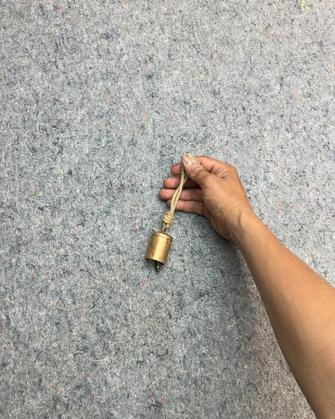 Brass Bell with Rope Hanger
