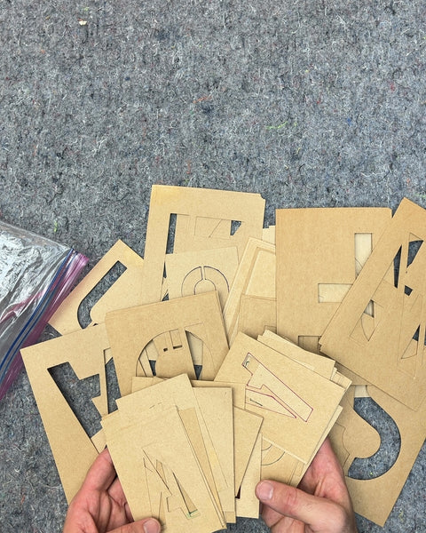 Cardboard Letter Stencils