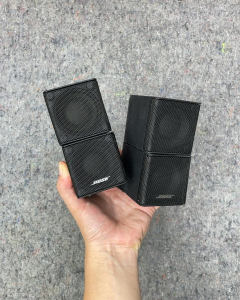 Sick Bose Black Cube Hanging Speakers, Untested, Missing One Wire