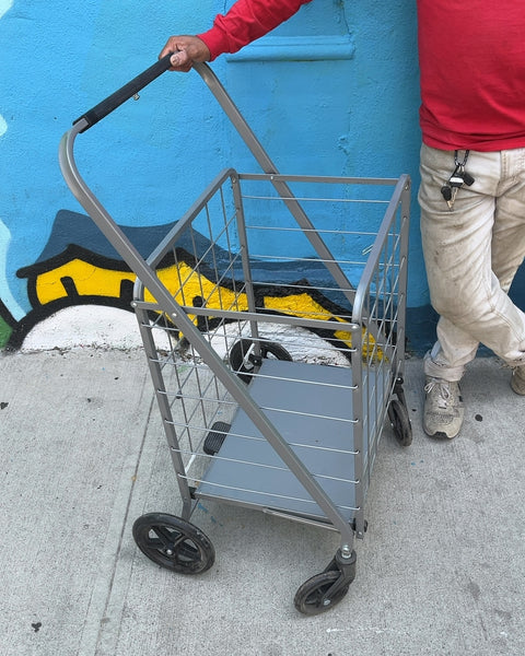 Bigass Folding Utility Shopping Cart, W21"
