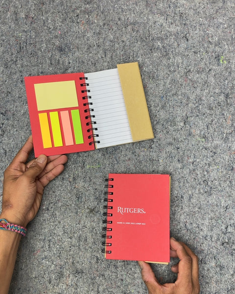 Rutgers Spiral Notebook with Sticky Notes