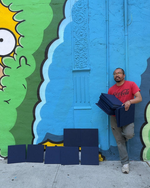 A Whole Bunch Of Navy Blue Acoustic Wall Panels