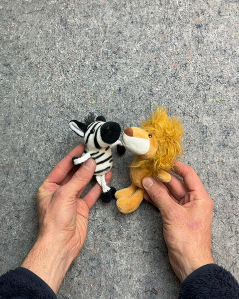 Small Lion and Zebra Plush Toys