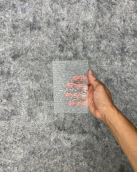 Assorted Textured Clear Architectural Glass Sample Sheets, Set of 8