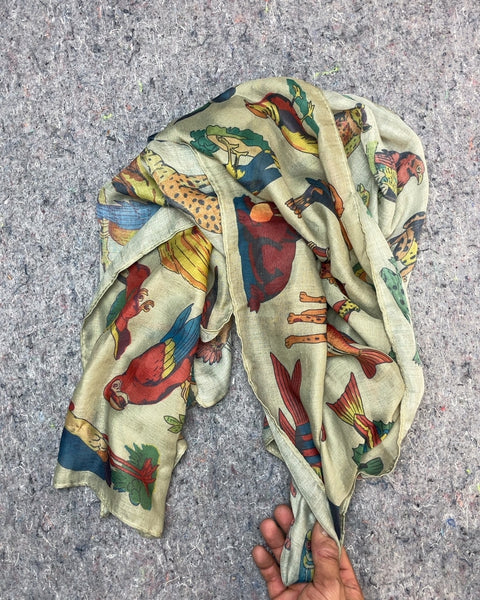 Printed Bird Scarf