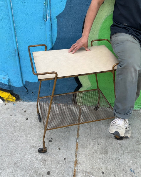 MCM Bar Cart Or Serving Trolley, L24xD15xH30"