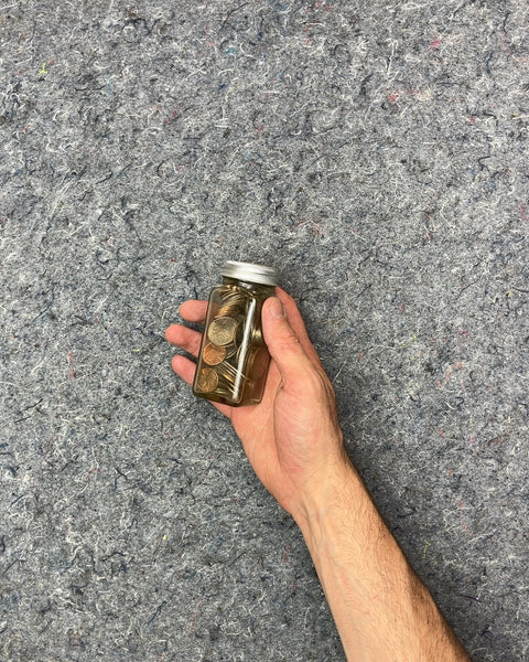 $1 Glass Jar with Way More Than $1 Worth Of Coins