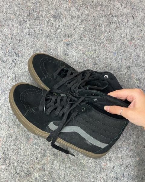 Vans Black High Top Sneakers, Sz 43