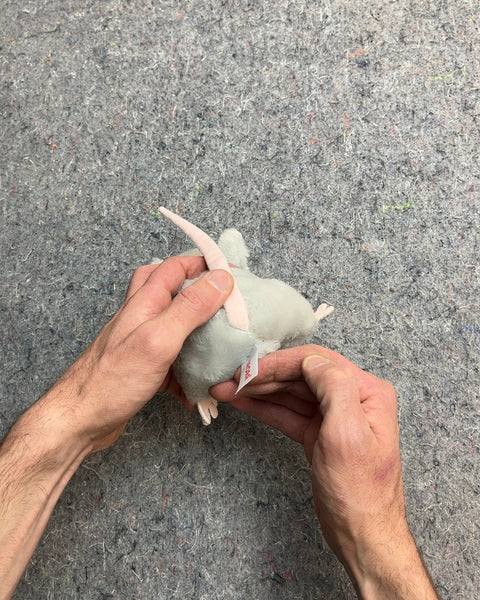 White Plush Rat Toy