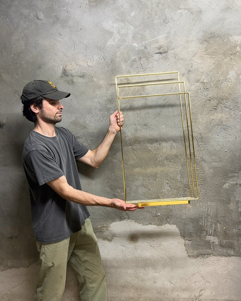 Sexy Gold Metal Towel Rack, W15.5xD9xH32"