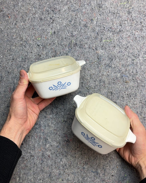 Two Vintage Corning Ware Baking Dishes With Lid